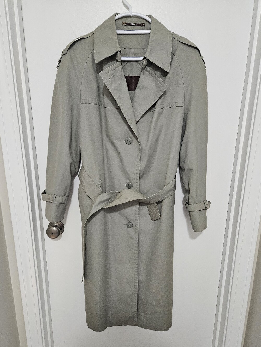 Etienne Aigner Vintage Womens Tan Trench Coat Size 12 Coat‎